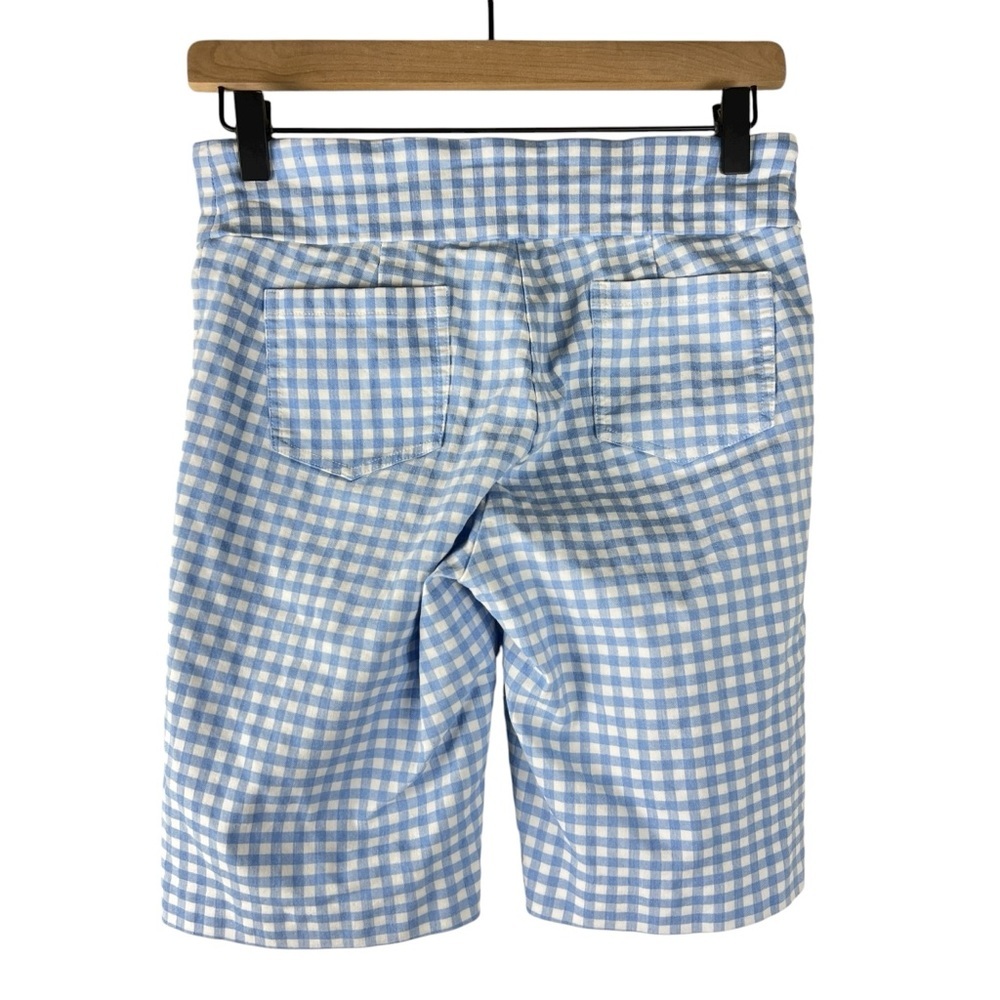 J. Mclaughlin Blue White Gingham Amelia Cloth Pull On Masie Shorts - Picture 6 of 6